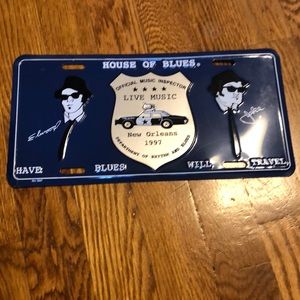 House of Blues Nola License Plate Decor